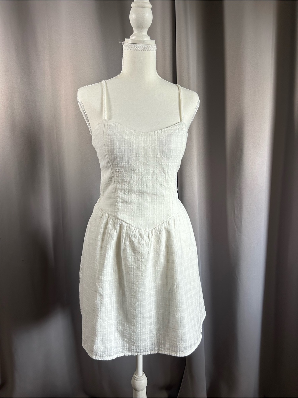 White dress- pockets, built in bra and shorts